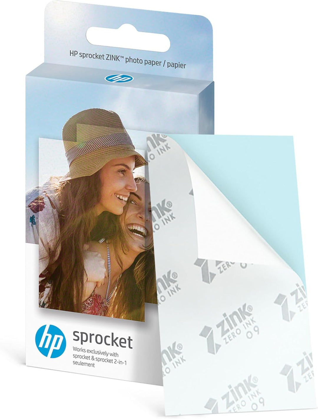 HP Sprocket tragbarer Instant-Fotodrucker, 5,1 x 7,6 cm, (Weiss) Starterpaket