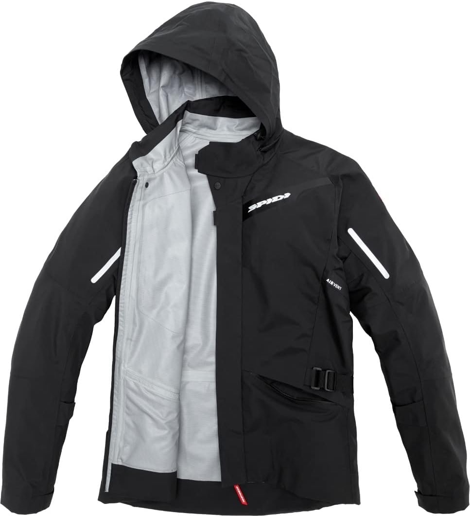 SPIDI Mission-T Shield H2Out Step-InArmor Motorrad Textil Aussenjacke (Black,L)