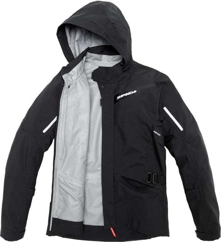 SPIDI Mission-T Shield H2Out Step-InArmor Motorrad Textil Aussenjacke (Black,L)