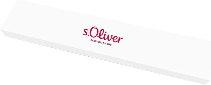 s.Oliver Identarmband Edelstahl Herren Armschmuck, 19,5+1,5 cm, Schwarz, Kommt in Schmuck Geschenk B