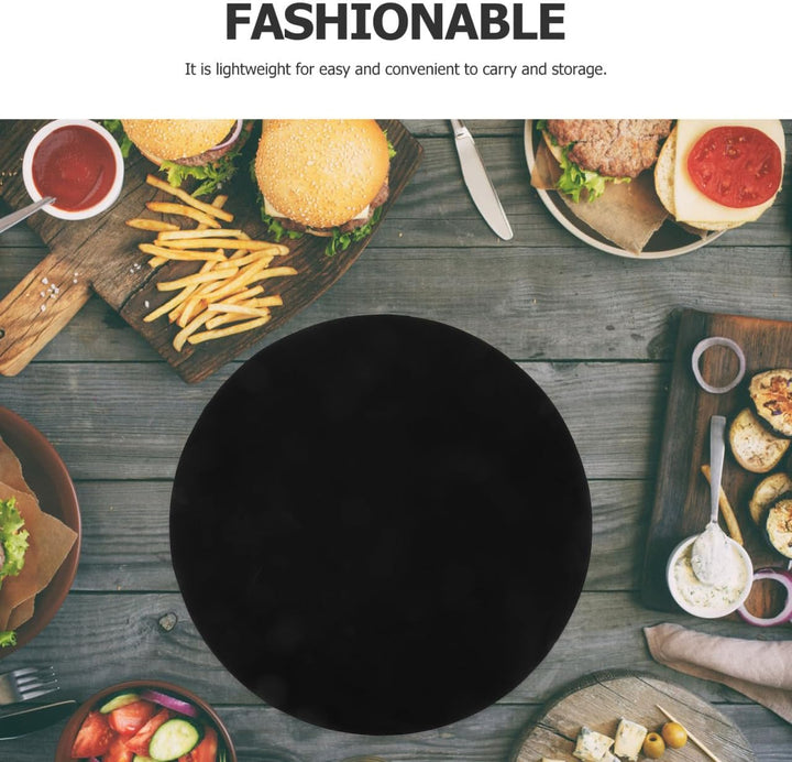 BESTonZON 2 St¨¹cke Rund BBQ Grillmatte, Antihaft Grillmatten Backmatte f¨¹r Holzkohle & Backen,Wied