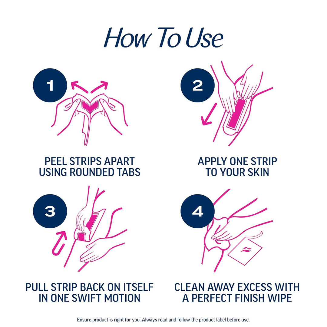 VEET ready to use wax strips - Haarentfernung für Beine und Körper - 40 Streifen aus USA