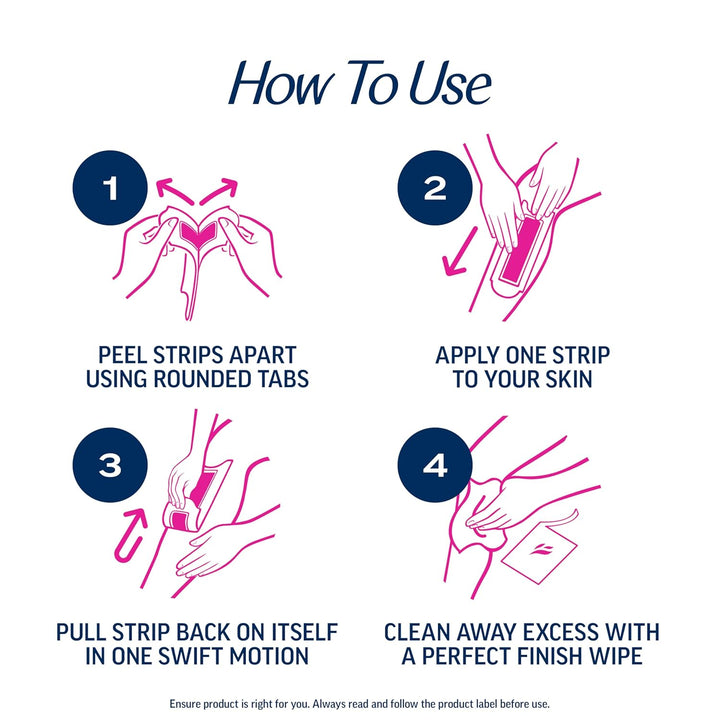 VEET ready to use wax strips - Haarentfernung für Beine und Körper - 40 Streifen aus USA