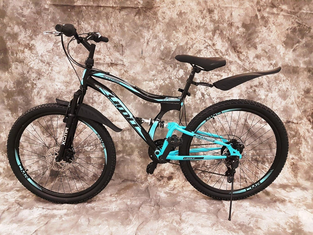 24 Zoll MTB Albatros Vollgefedert, 21-Gang Shimano Kettenschaltung, Scheibenbremsen NEU 2459-SCHWARZ
