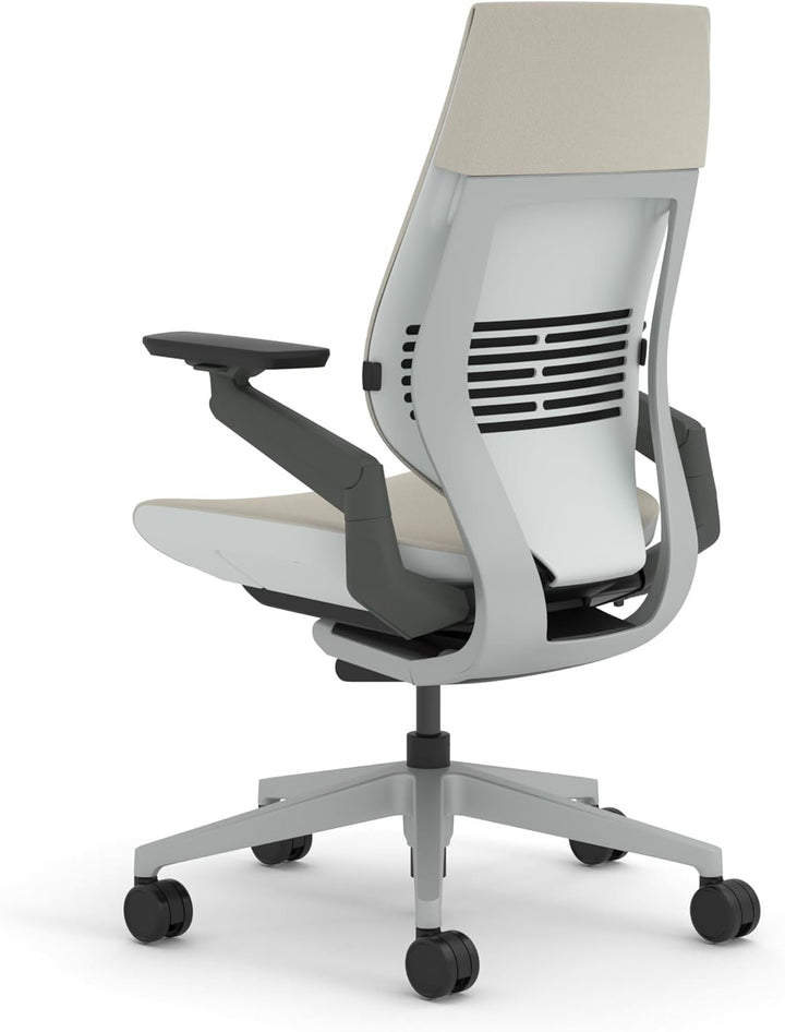 Steelcase Gesture Ergonomischer Bürostuhl mit 360° Armlehnen und 3D-Live Back Lumbalstütze Beige, 66
