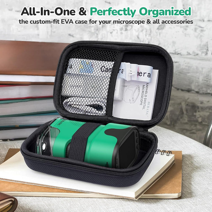 1000X Handy Digital Mikroskop für Kinder: 4K 2.0" Bildschirm Wiederaufladbar Mini Taschen Tragbares