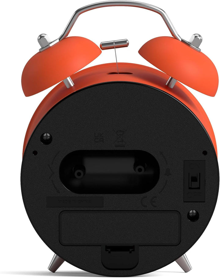 NEWGATE ® Charlie Bell Echo Alarm – Kleiner moderner Nachttischwecker – Schlafzimmerzubehör – Wecker