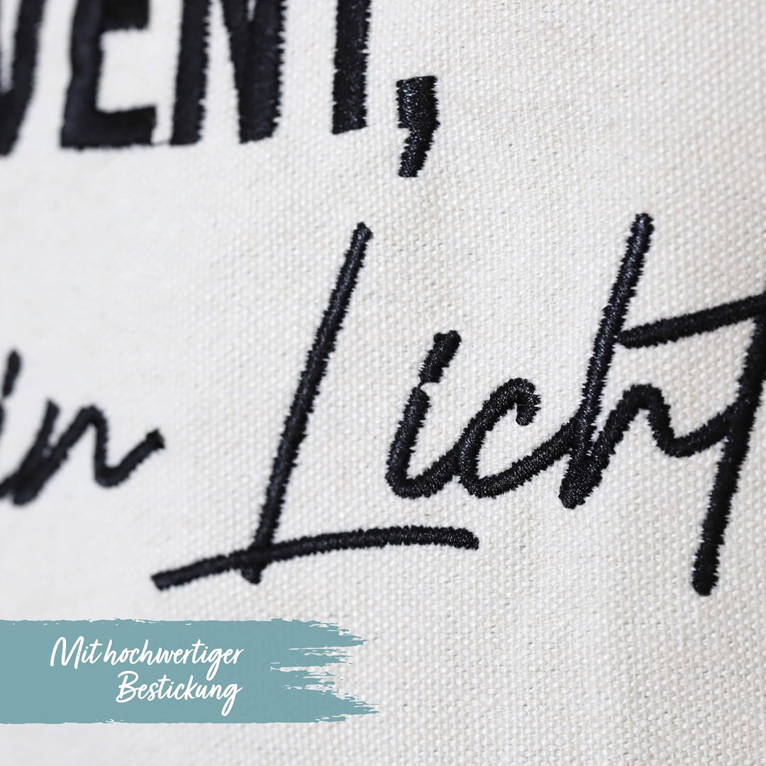 Papierdrachen 24 Adventskalender aus Stoff zum Befüllen - ein Lichtlein brennt - hochwertig bestickt