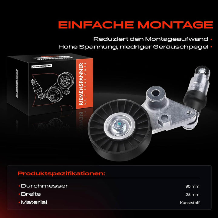 Frankberg Spannrolle Riemenspanner für Astra G Frontera B Omega B Signum Vectra B/C Zafira A 9-3 Die