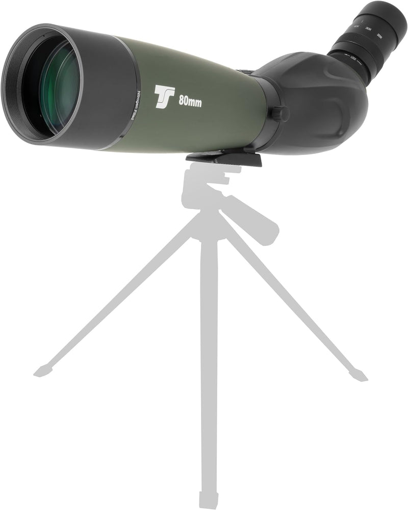 TS-Optics BW80Z Premium 20-60x80 Spektiv für Sportschützen Vogelbeobachtung mit Bereitschaftstasche