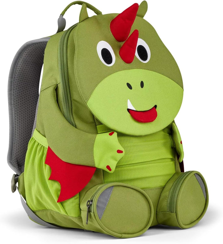 Affenzahn Grosser Freund Kindergartenrucksack für 3-5 Jährige Kita Funktional 8L Drache - Grün Einhe