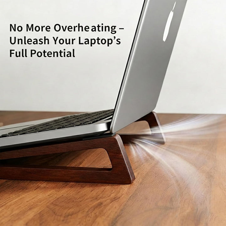 Laptopständer aus Bambusholz, tragbarer Laptopständer aus Holz für Schreibtisch und Tablet mit Trage