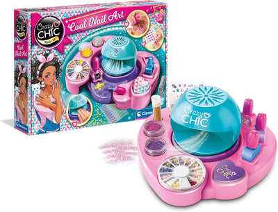 Clementoni Crazy Chic Cool Nail Art - DIY Nageldesign-Set für Kinder ab 6 Jahren - Kreativ-Spielzeug