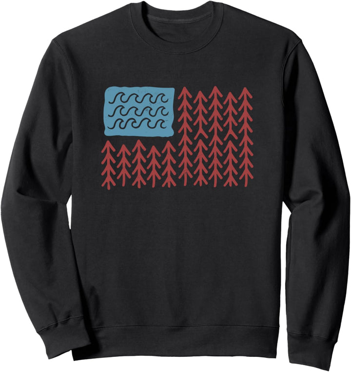 USA-Flagge - Amerikanische Natur inspirierte Flagge Sweatshirt