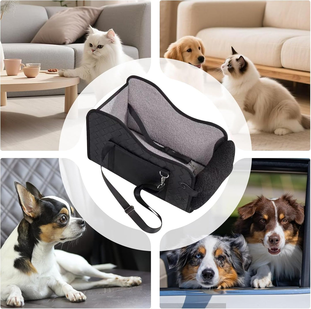 Mittelkonsole Hundeautositz,Hunde Konsole Autositz Unter 6kg | Klappbarer Transportabler Booster Trä
