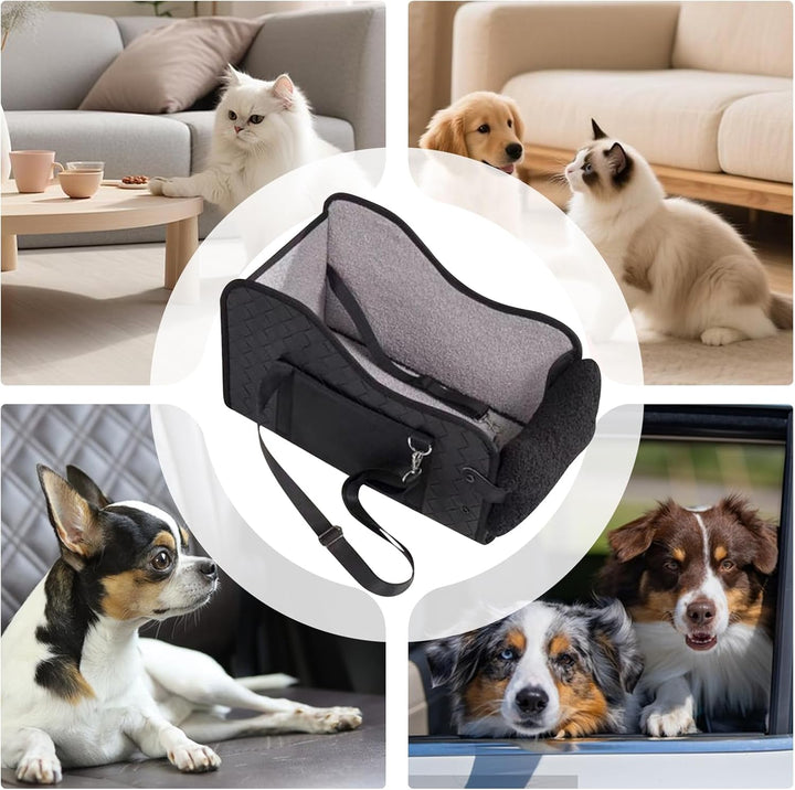 Mittelkonsole Hundeautositz,Hunde Konsole Autositz Unter 6kg | Klappbarer Transportabler Booster Trä