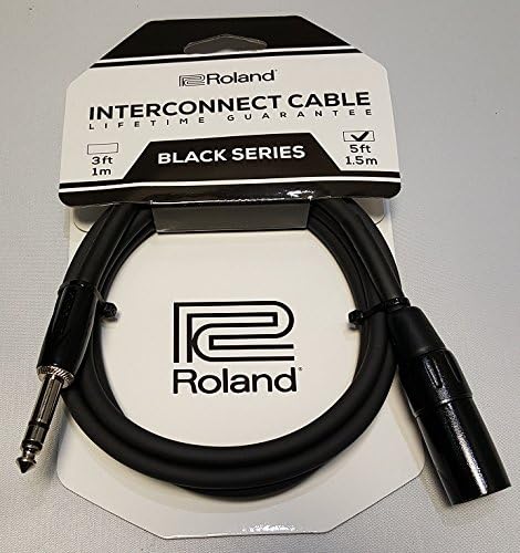 Roland Black-Serie symmetrisches Verbindungskabel – 6,3-mm-TRS-Klinke (männlich) auf XLR (männlich),