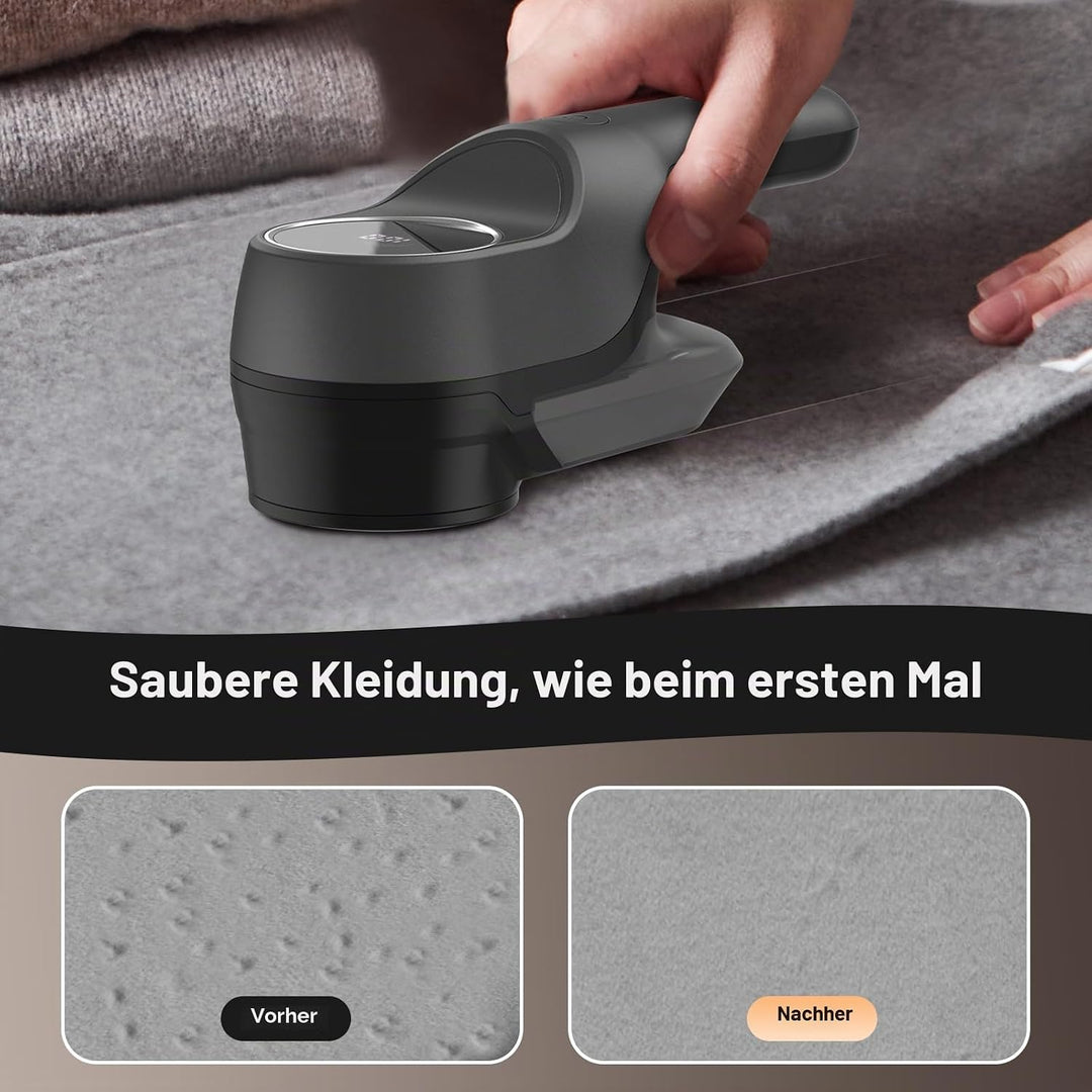 Fusselrasierer Elektrisch, Tragbarer Elektrischer Fusselentferner USB Wiederaufladbar mit LED-Digita