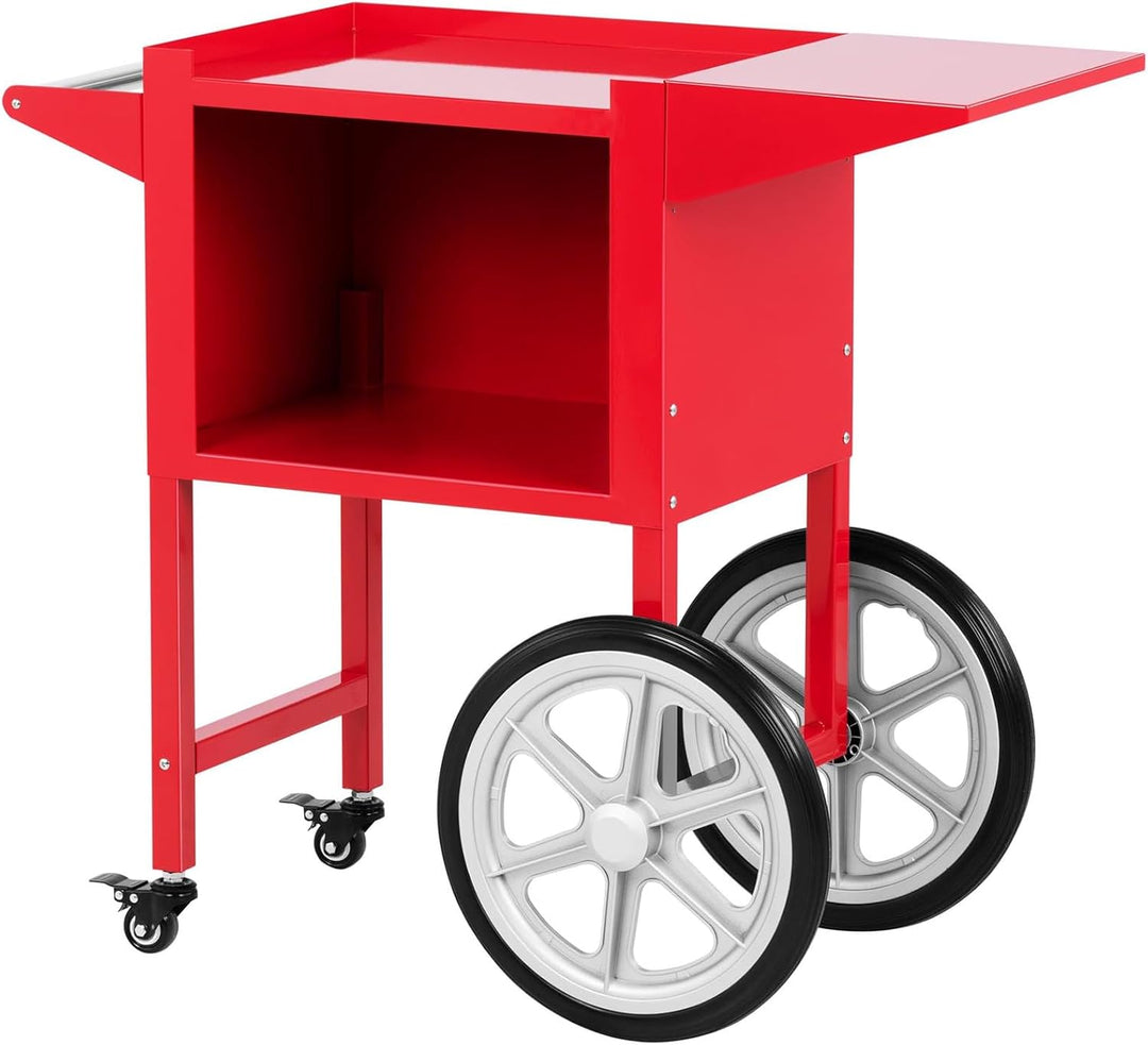 Royal Catering RCPT-16E Wagen für Popcornmaschine Popcornwagen 2 Räder Rot