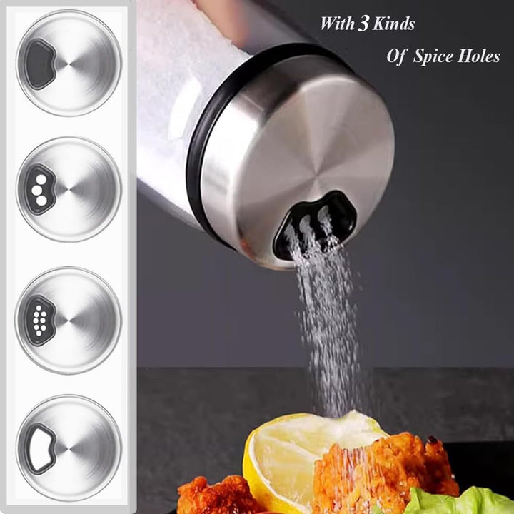 Aiareozy 300ml Gewürzgläser mit Drehdeckel, 2 Stück Borosilikatglas Gewürzstreuer, Gewürzdosen, Gewü