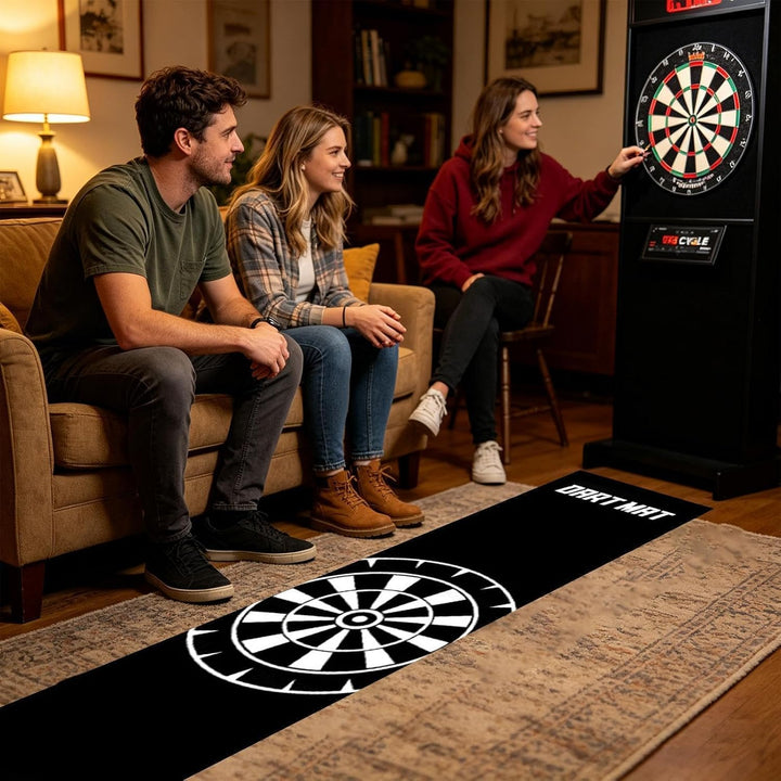 Dart Teppich Dartmatte Mit Abwurflinie Und Oche-System, Professioneller Dart Teppich Für Bodenschutz