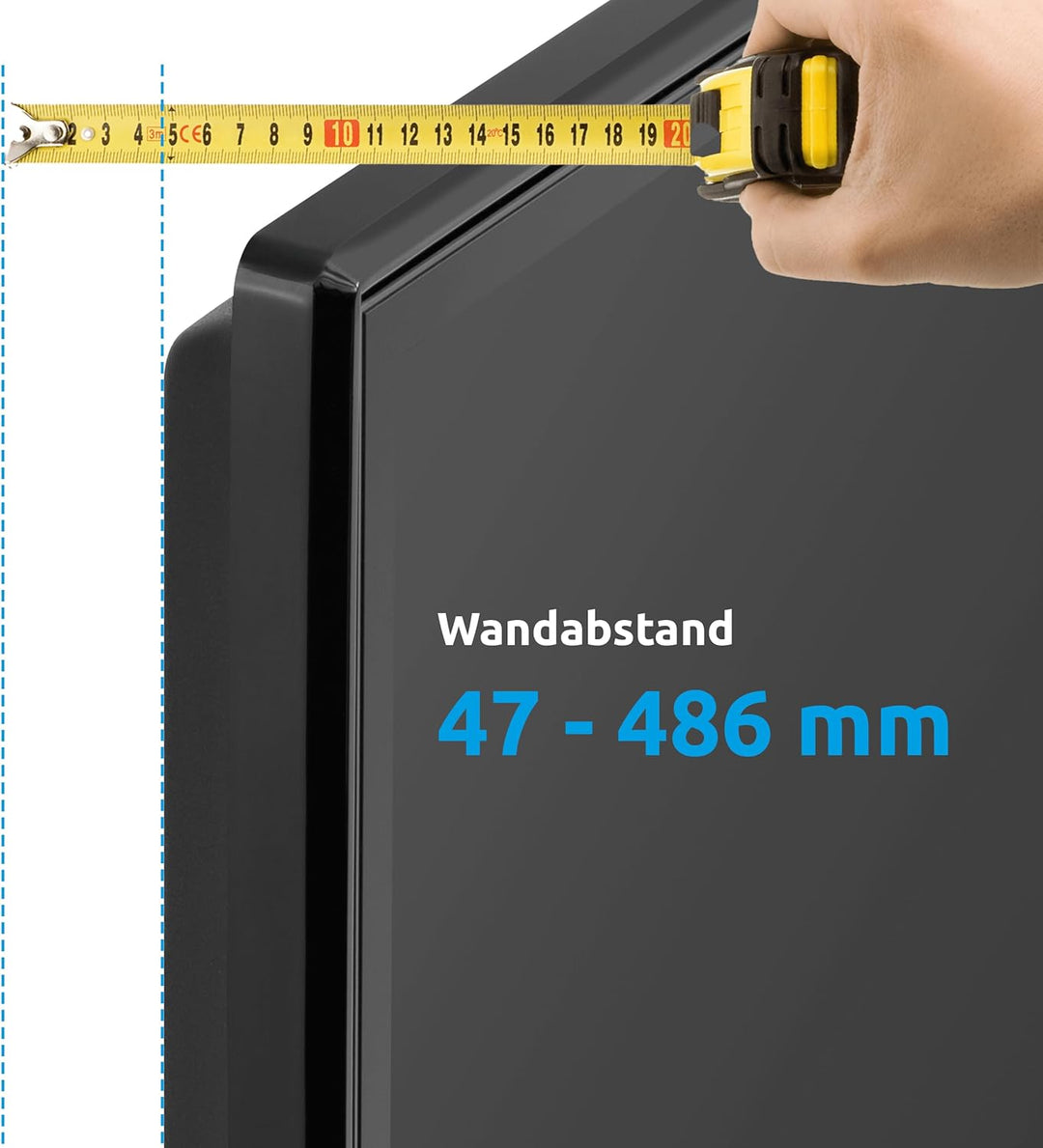 TechniSat TECHNIMOUNT FLEX – flexible Wandhalterung für Flachbild-Fernseher (45 kg Belastung, Bildsc