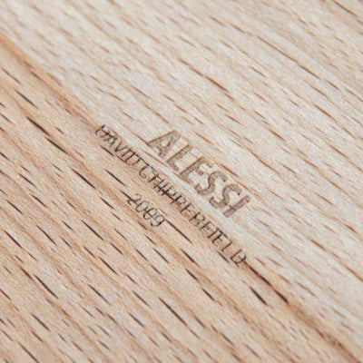 Alessi "Tonale" Teller aus Holz, Braun, 3 x 22.5 x 16 cm