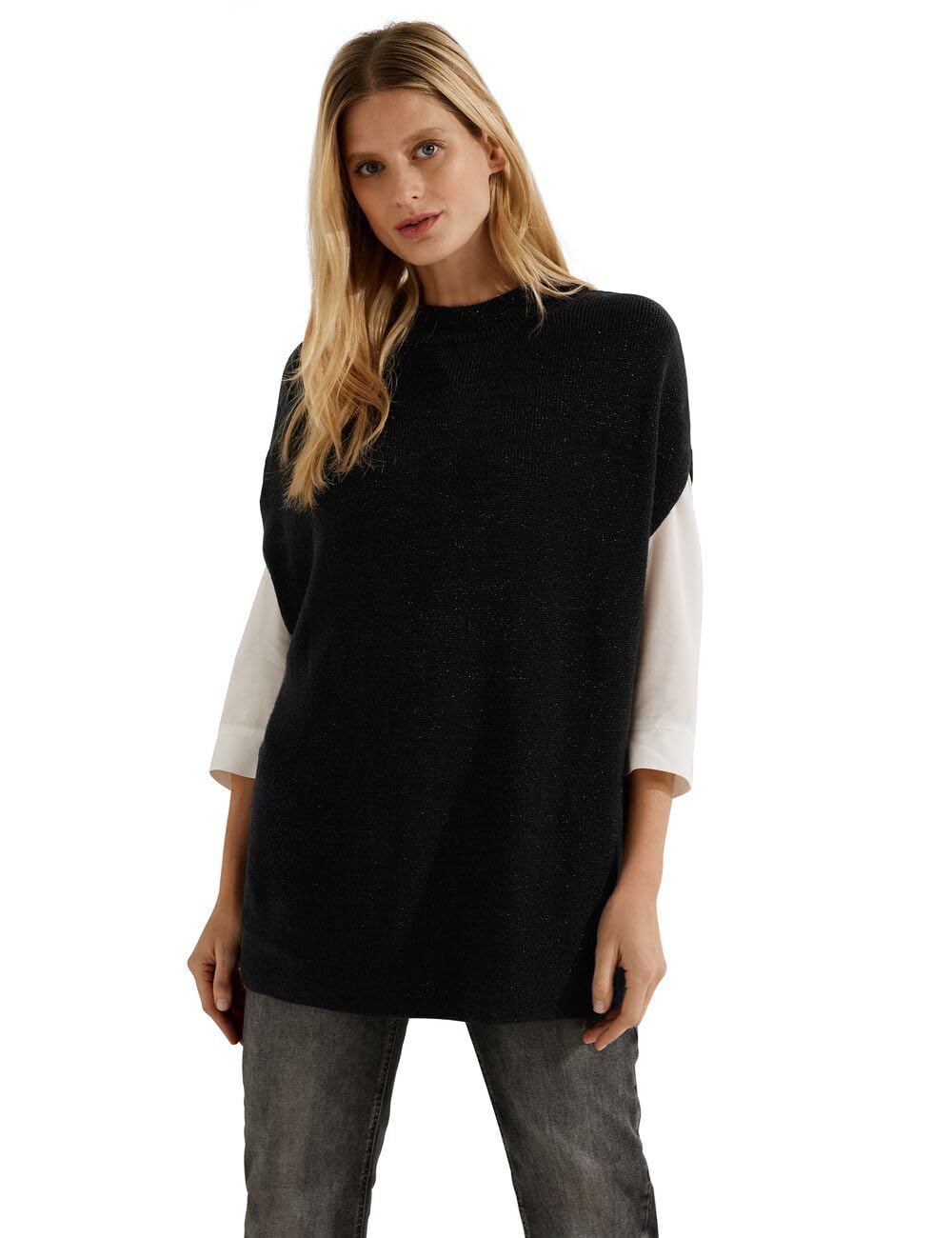 Cecil Damen Pullunder XS Black Lurex, XS Black Lurex