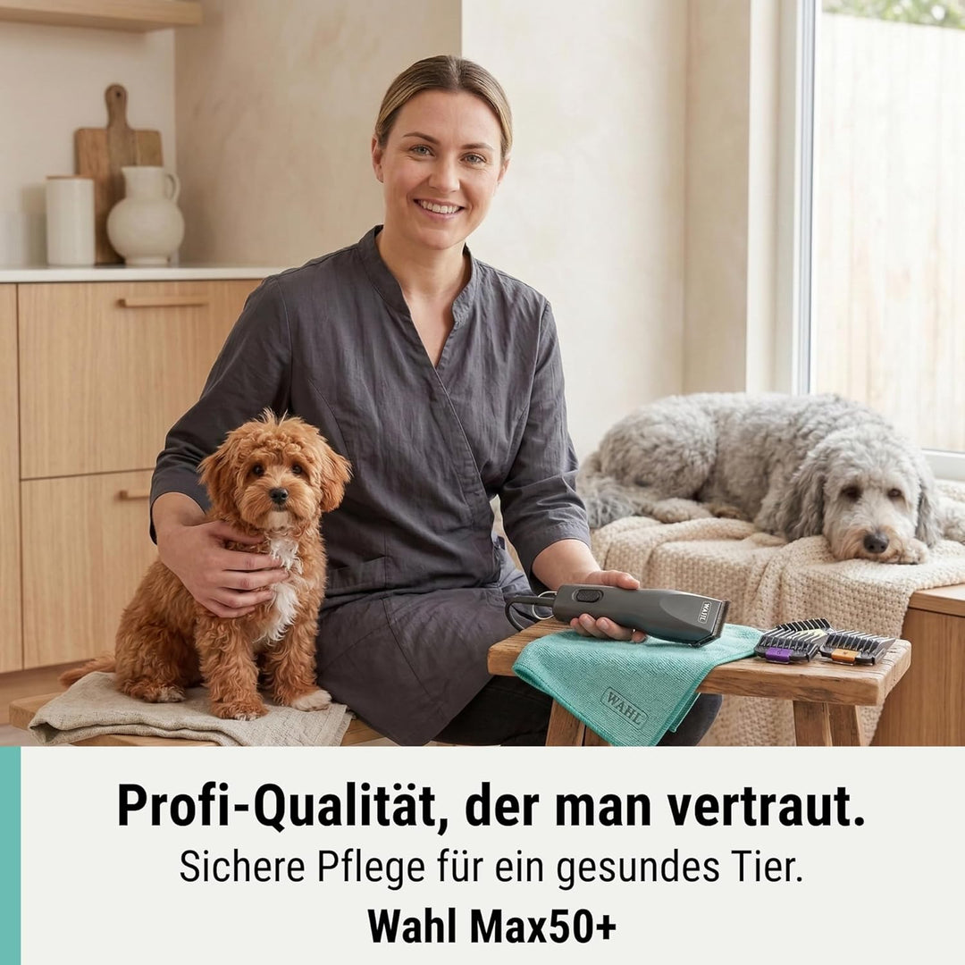 Agrarzone Edition Hunde Schermaschine Moser Max 50 mit Aufsteckkamm-Set | Tierhaarschneider für die
