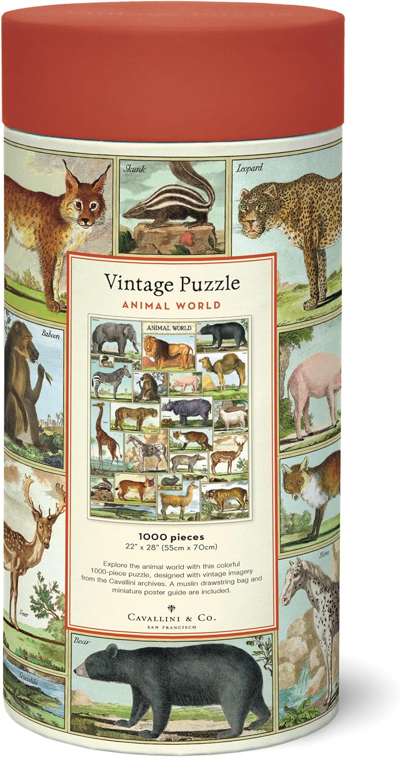 Cavallini, Tierwelt - Tiere Cavallini Vintage Puzzle, 1000 Teile