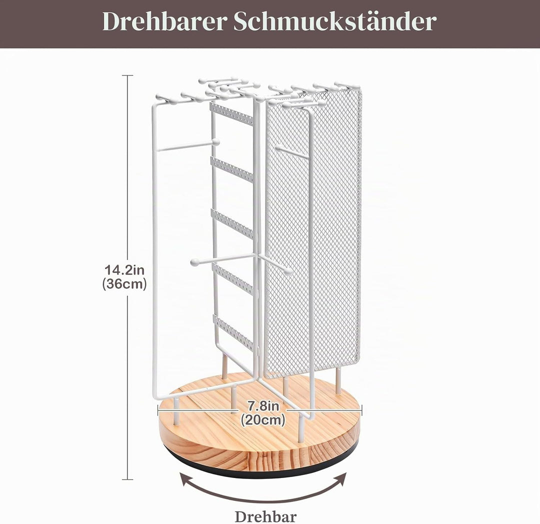 ProCase Schmuckständer Drehbarer Schmuckhalter Schmuckbaum Schmuckstander Jewelry Stand für Ohrring
