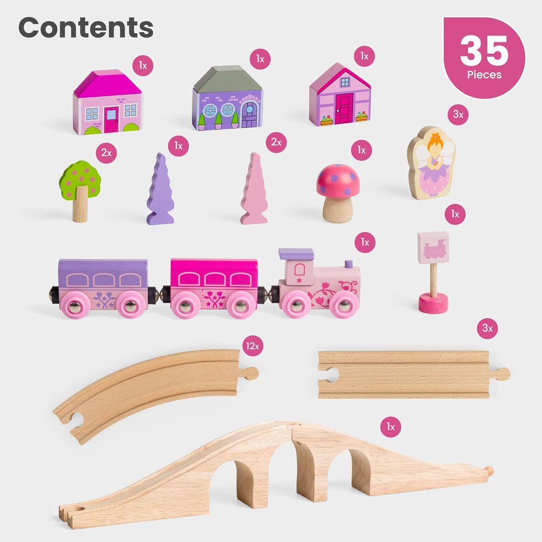 Bigjigs Rail Holzeisenbahn Set Märchen 8