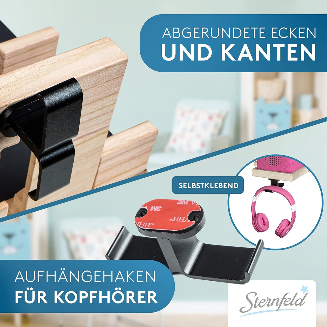 STERNFELD Magnetisches Tonie Regal für Toniebox &amp; Tonies Hörfiguren-Vormontiertes Toniebox Regal [60