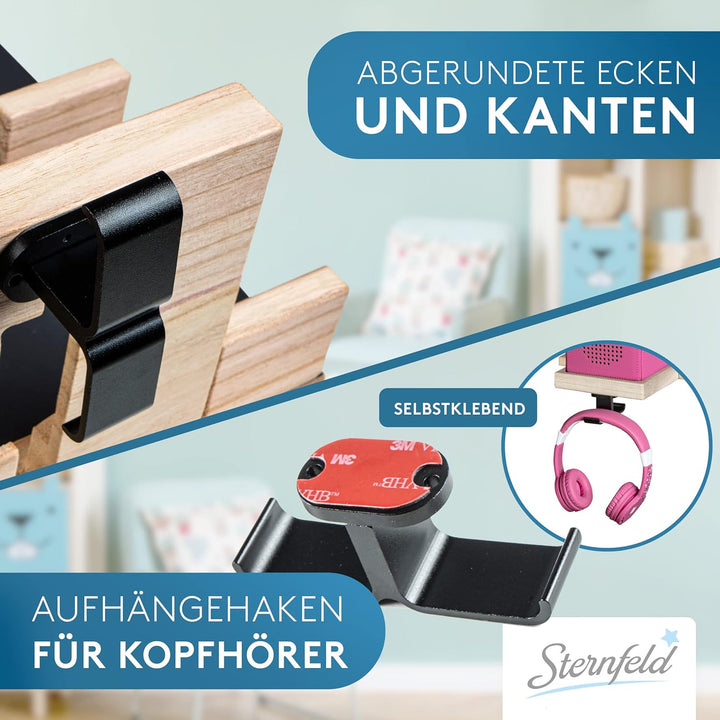 STERNFELD Magnetisches Nachhaltiges Tonie Regal für Hörfiguren - Vormontiertes Toniebox Regal - [43x