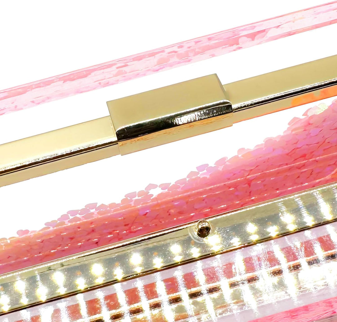 JeVenis Transparente Abendtaschen Transparente Kupplung Klarer Geldbeutel Clear Clutch Acryl Durchsi