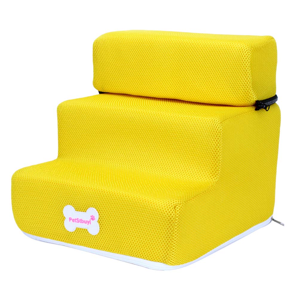 Pet Steps Treppe, Kleine Hundekatzen Pet 3 Steps Abnehmbare rutschfeste Rampe Klettern Abnehmbare Be