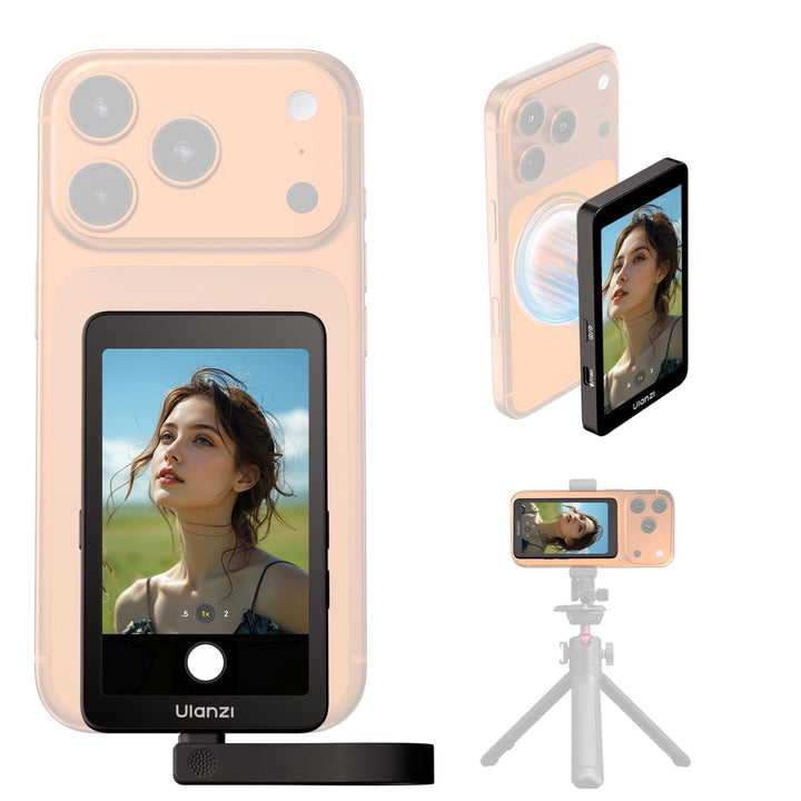 ULANZI VM1 Magnetischer Handy Selfie Monitor 3,97" IPS, 4K 60FPS Vlog Bildschirm, Magsafe Plug & Pla