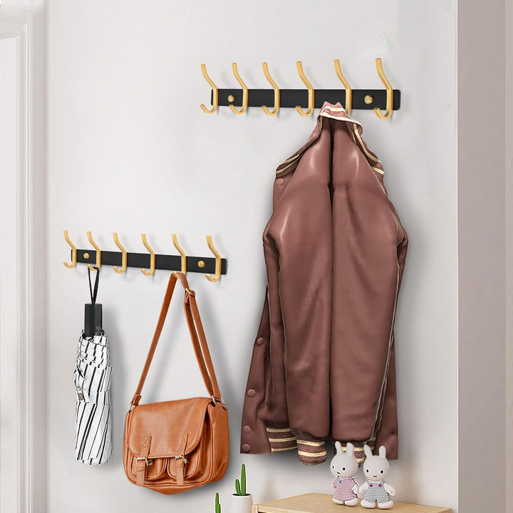 Garderobenhaken Edelstahl, Hakenleiste Kleiderhaken Wand mit 8 Haken, Garderobe Garderobenleiste Wan
