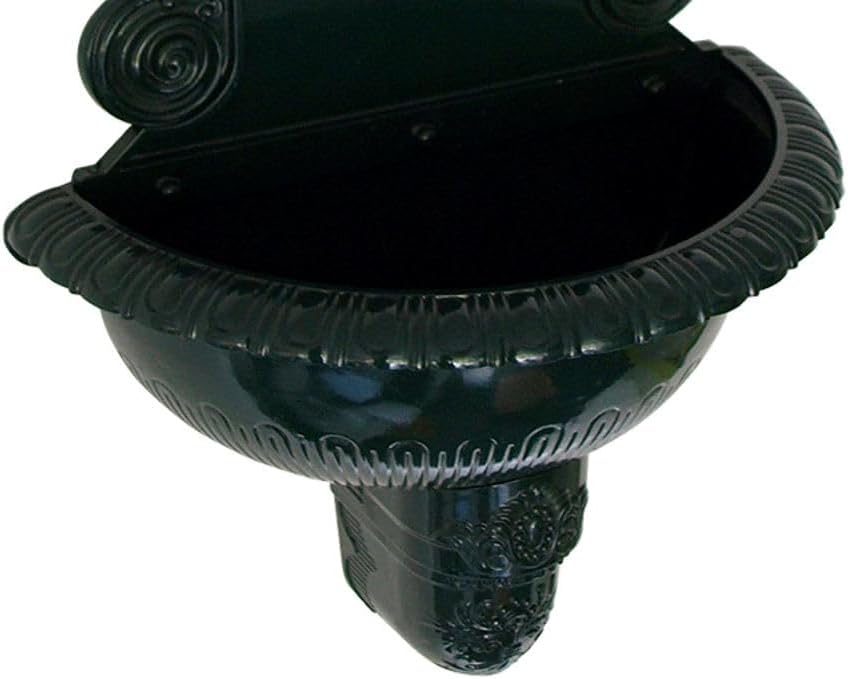 DEGAMO Wandbrunnen Tirol im Nostalgie - Antik-Look aus rostfreiem Aluguss, dunkelgrün, 75cm. Voll fu