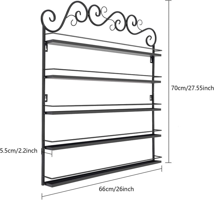 5-Tier Nagellack Regal Ständer, Nagellackregal Wand Organizer Halter Metallregal Regale, für Parfüm,