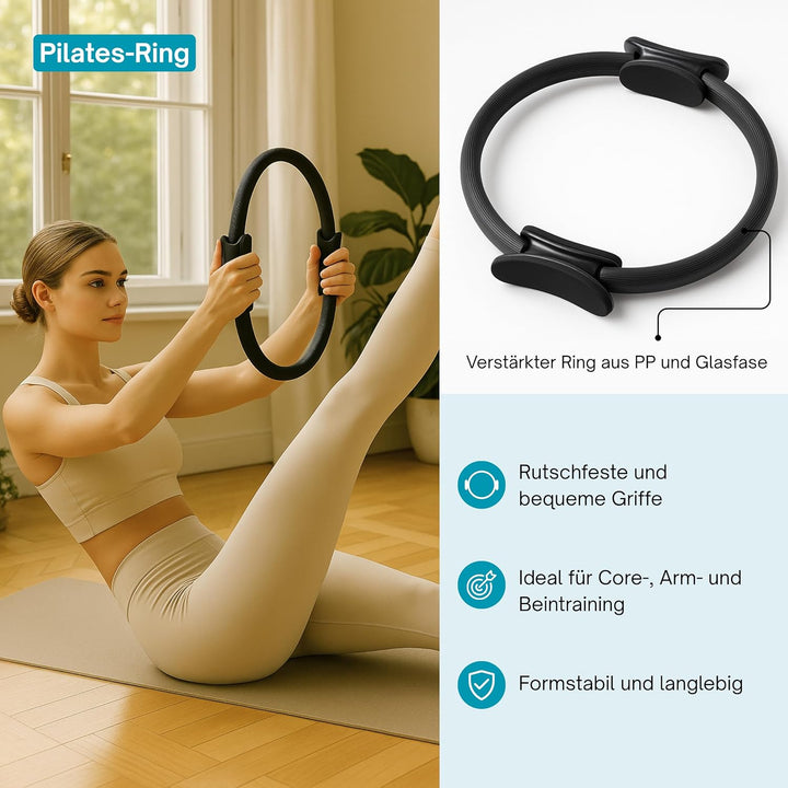 Pilates Set, Pilates Ball, Gymnastikband, Theraband, Terrabänder, Widerstandsbänder, Fitnessbänder -