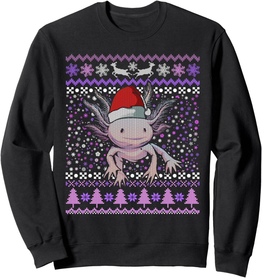 Axolotl Ugly Christmas Xmas Pyjama Outfit Weihnachten Sweatshirt