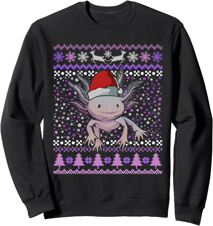 Axolotl Ugly Christmas Xmas Pyjama Outfit Weihnachten Sweatshirt