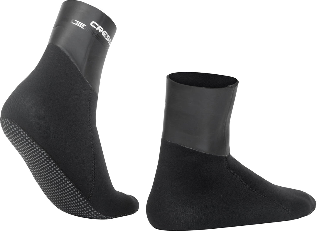 Cressi Sarago Socks (3 or 5mm) - Neopren Thermoschuhe 3 or 5mm, für Erwachsene Unisex 5 mm Schwarz X