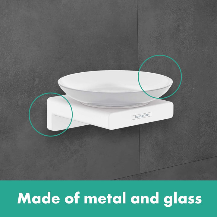 hansgrohe Seifenschale AddStoris, Seifenablage, Mattschwarz Mattschwarz Schale, Mattschwarz Schale