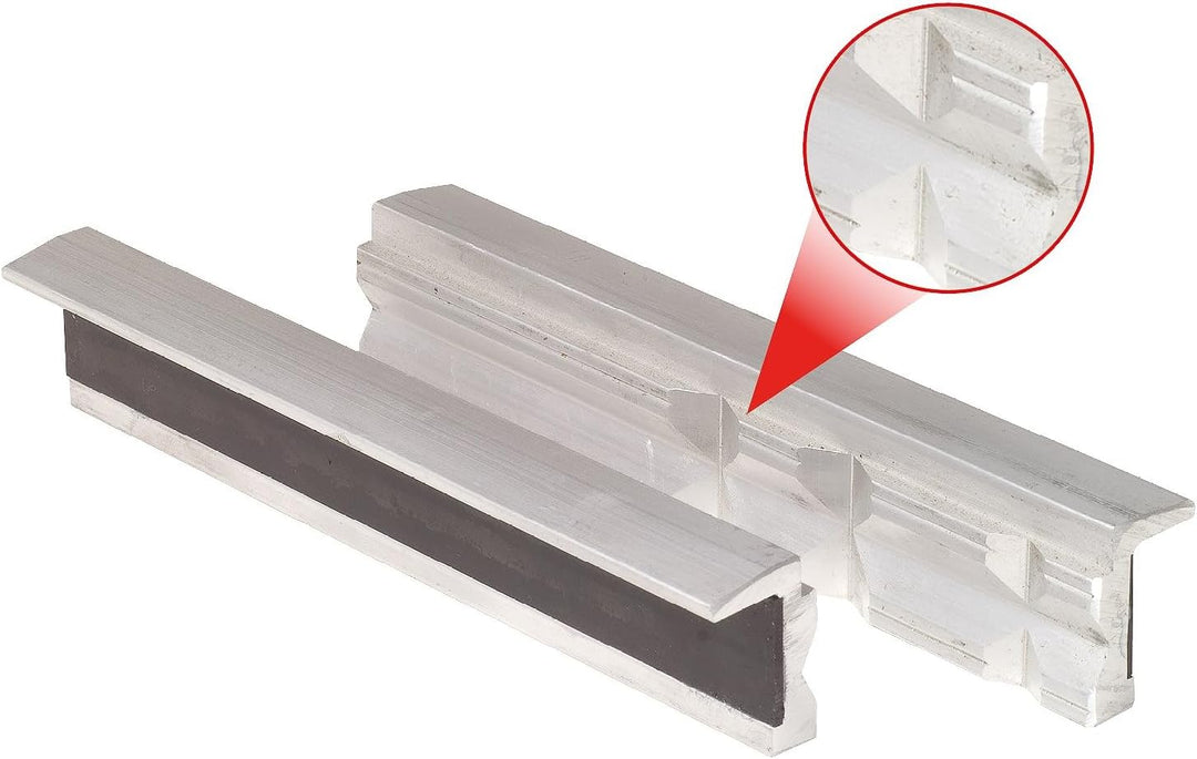 KS Tools 914.0085 Aluminium-Schraubstock-Schonbacken mit Trapeznutzen, 100mm