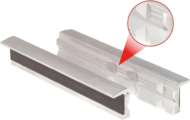 KS Tools 914.0085 Aluminium-Schraubstock-Schonbacken mit Trapeznutzen, 100mm