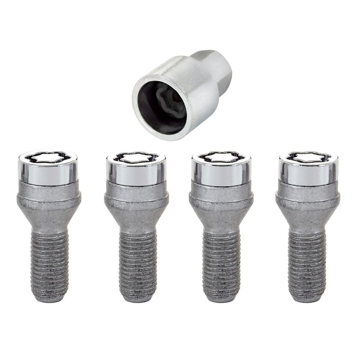 McGard Diebstahlsicherungsschrauben M14x1,50 - Konisch - Länge 27,3 mm (17 mm Schlüsselöffnung), Chr