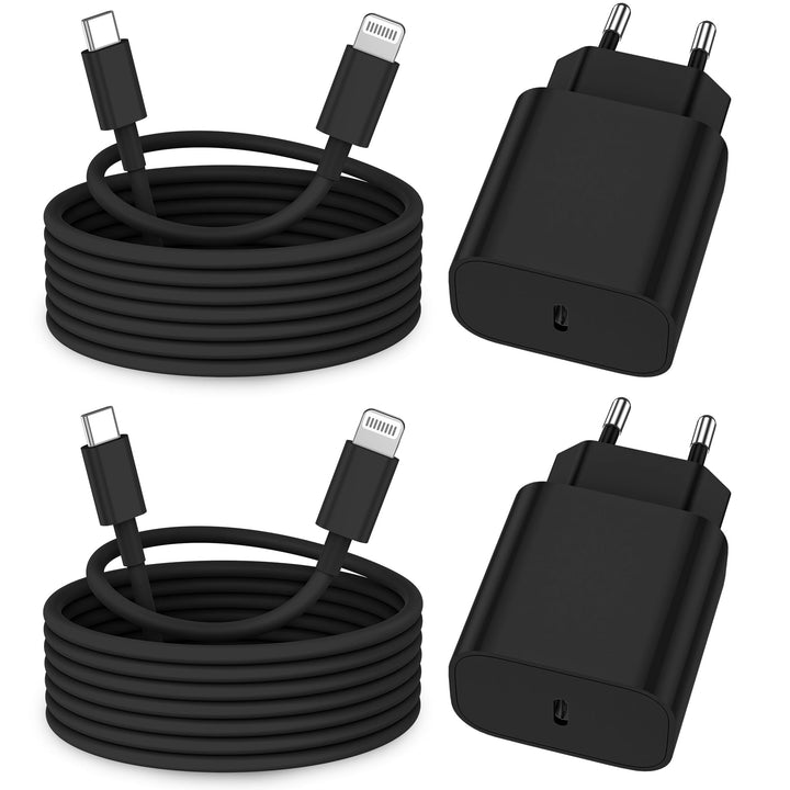 iPhone Ladekabel, [MFi-Zertifiziert] 2er Pack iPhone Ladegerät Apple Ladekabel 2M, USBC Schnellladeg