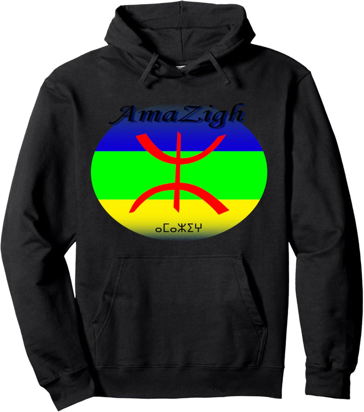 Amazigh Flag Art Berbers Tifinagh sign Tamazgha Pullover Hoodie